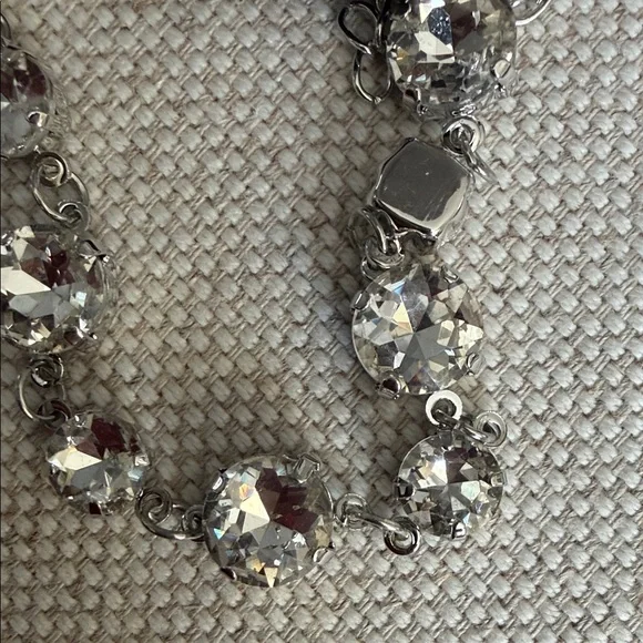 paparazzi Silver Crystal Link Bracelet - Picture 2 of 2